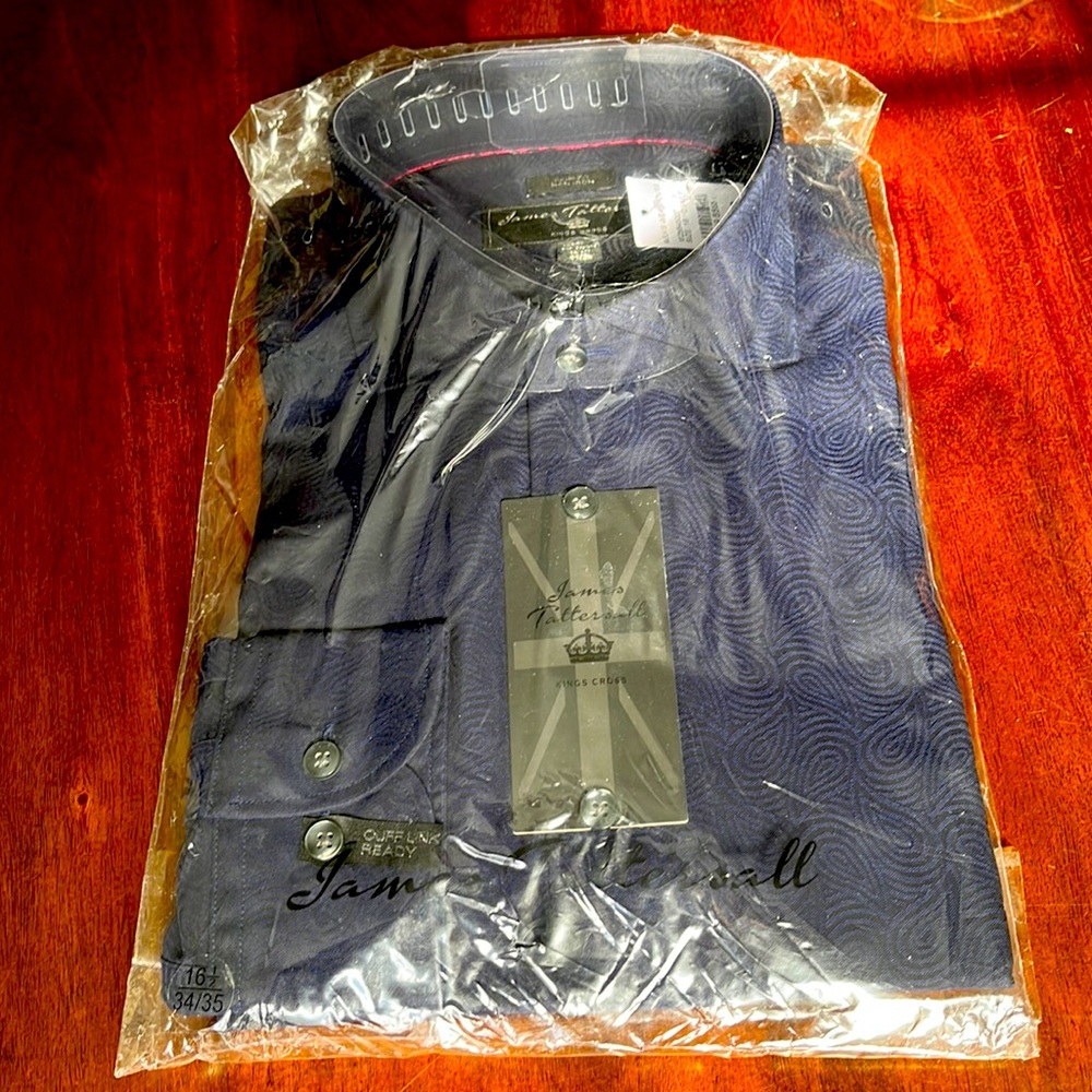 James Tattersall - Kings Cross - Deep Blue Men's Dress Shirt